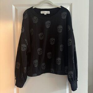 Vintage Havana Black Skull Sweatshirt